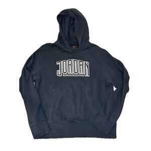 Jordan Size Medium Black Hoodie Hooded Sweatshirt